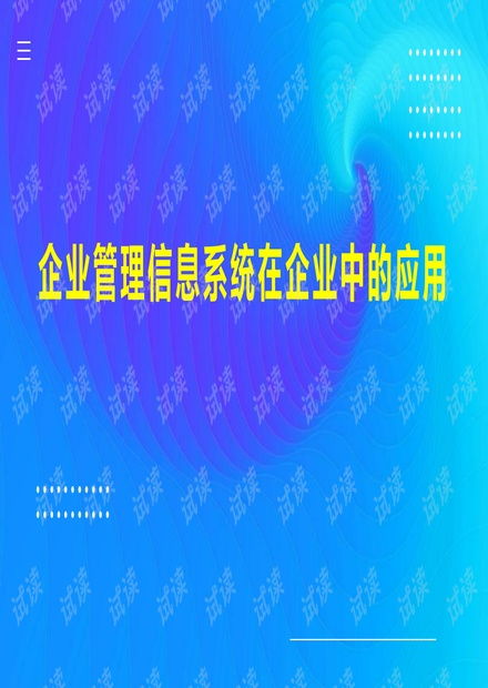 企業管理信息系統 賦能企業高效運營的核心引擎